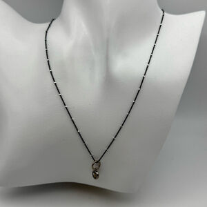 Women's Unbranded Necklace Black Silver 925 Made in Italy